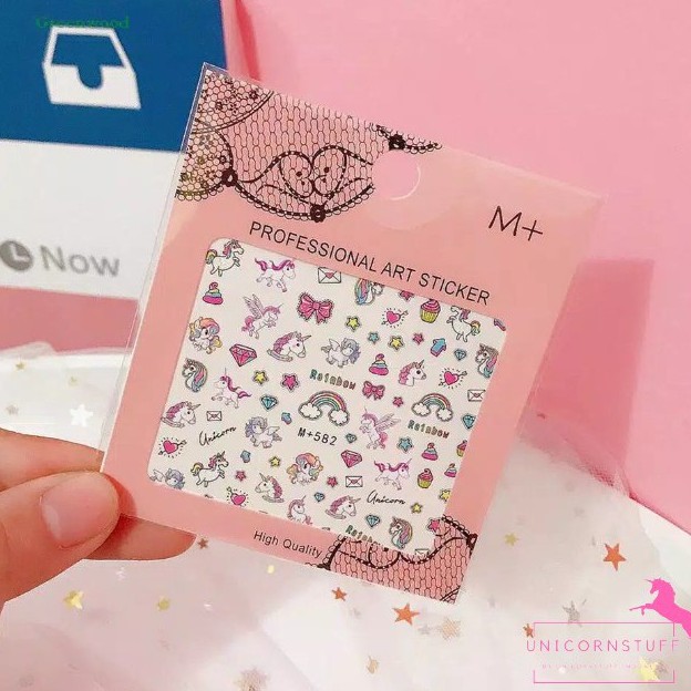 Sticker Kuku Unicorn Anak Nail Art Kutek Anak Tempelan