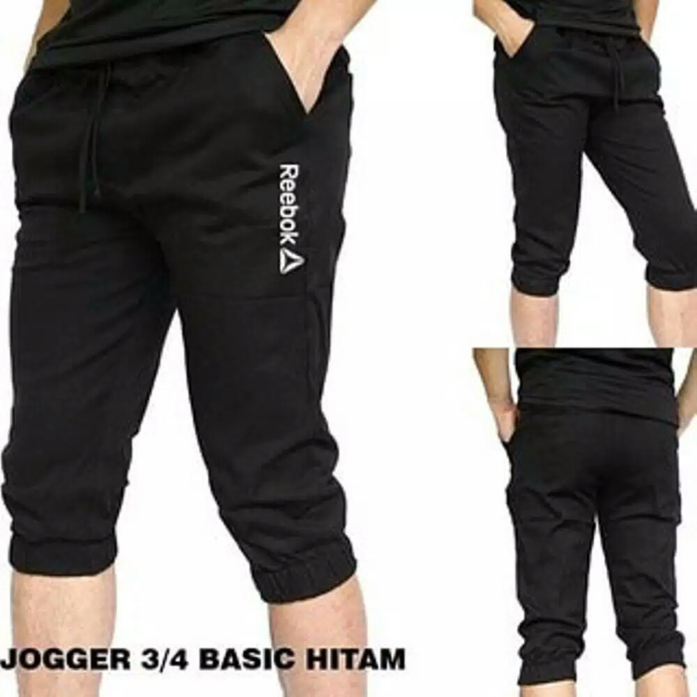 PREMIUM CELANA TRAINING 3/4 PRIA DAN WANITA | Celana Jogger Sweatpant 3/4 | Celana Pendek 3/4 JUMBO 