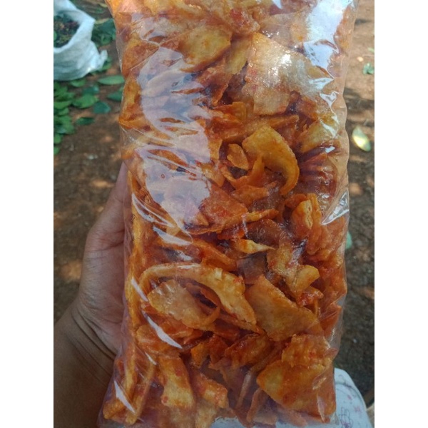 

keripik singkong pedas manis berkualitas per 500 geram
