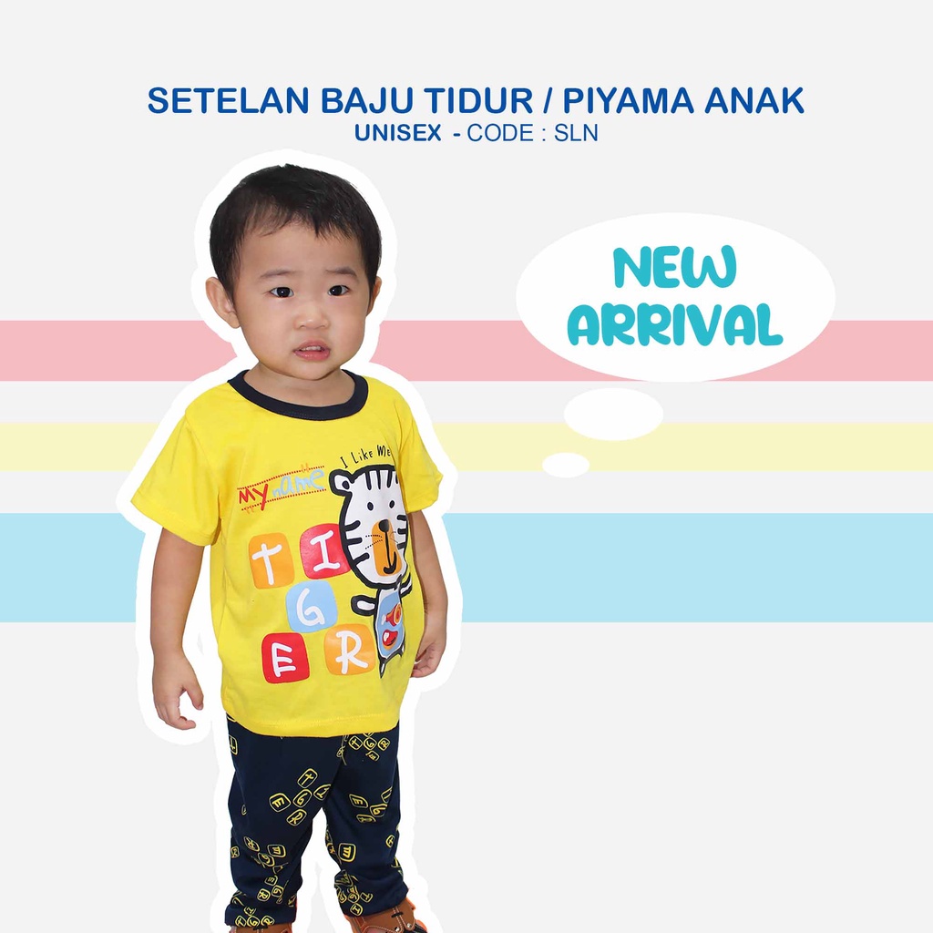 GUMKIDS SETELAN BAJU TIDUR PIYAMA ANAK 1 - 8 TAHUN COWOK CEWEK / BAJU SANTAI KAOS CELANA ANAK