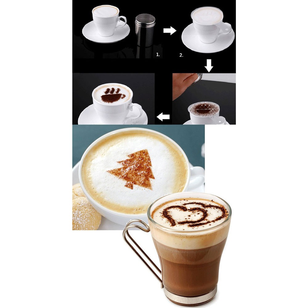 Cetakan Busa Foam Kopi Latte Art 16 pcs - Original dan Termurah