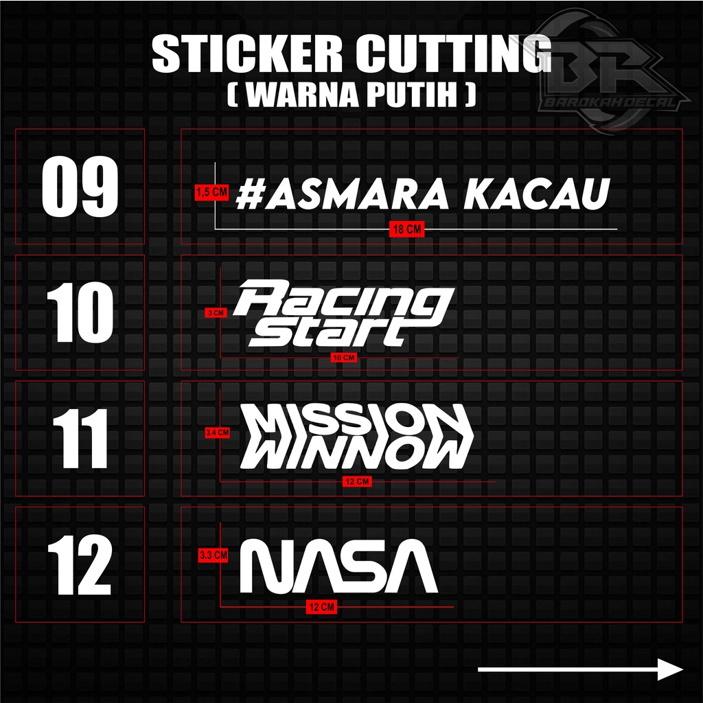 Sticker Cutting Stiker Cutting Motor Variasi (Harga per 1 pcs)