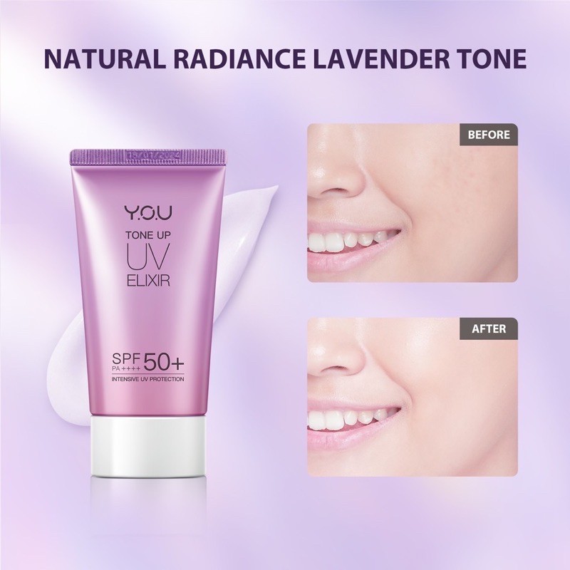 YOU Sunbrella Tone Up UV Elixir Sunscreen SPF50+ PA++++ | Tabir Surya Mencerahkan dan Menghidrasi ( YOU MAKEUPS OFFICIAL STORE )
