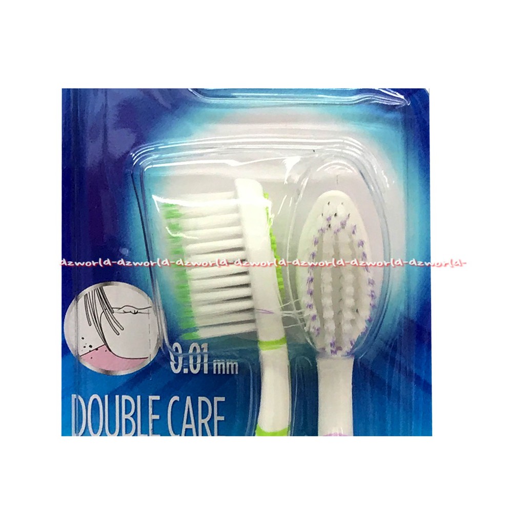 Pepsodent Double Care Clean Sikat Gigi Untuk Merawat Gigi &amp; Gusi Sensitive Isi 2