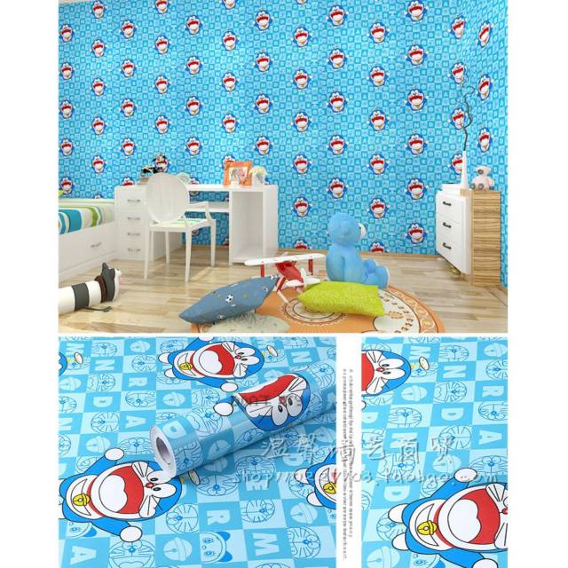 Wallpaper Dinding Sticker Doraemon Kotak