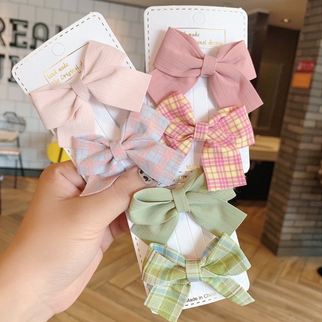 Jepit Rambut 2 Pcs Model Pita Anak Perempuan Aksesories Anak Import