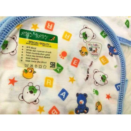 POPOK ABIY BABY 12Pcs - Popok Kain Tali Abiy Baby Dasar Putih - Popok Bayi Cuci Ulang