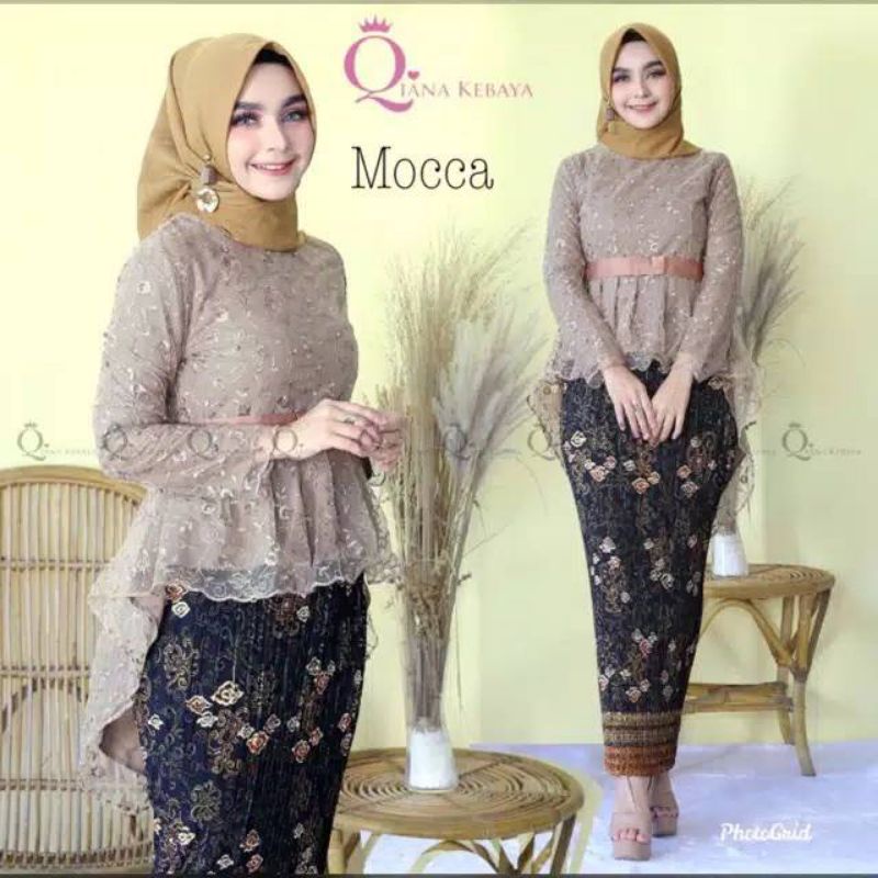 Kebaya aurora tulle 3D // kebaya pesta // kebaya pinguin // stelan kebaya