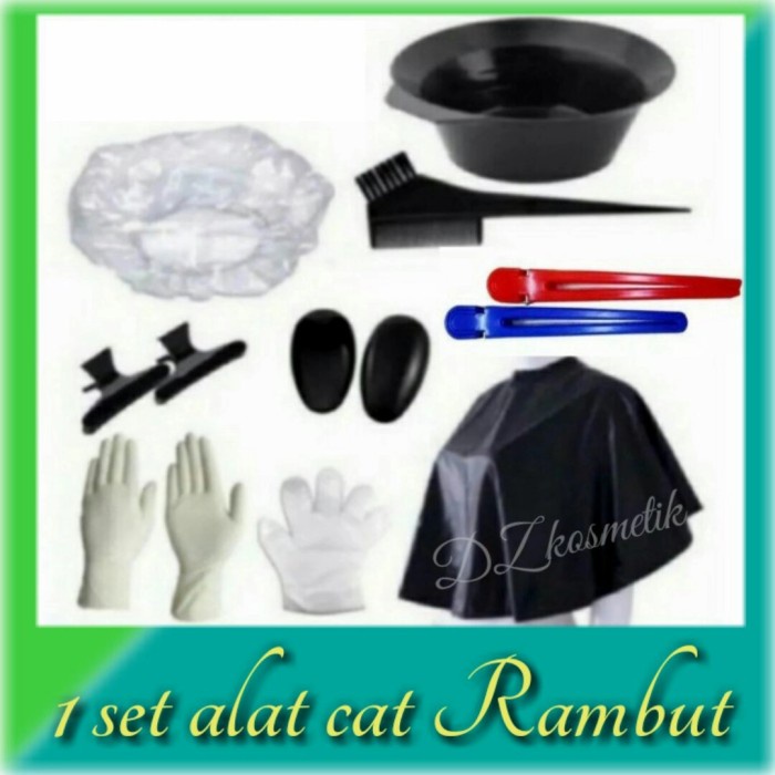 perlengkapan cat rambut satu set,alat cat rambut.