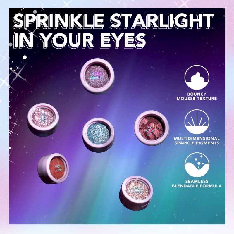 YOU Colorland Aurora Muse Eyeshadow Sprinkle Starlight in Your Eyes 6 Warns Shades (VH)