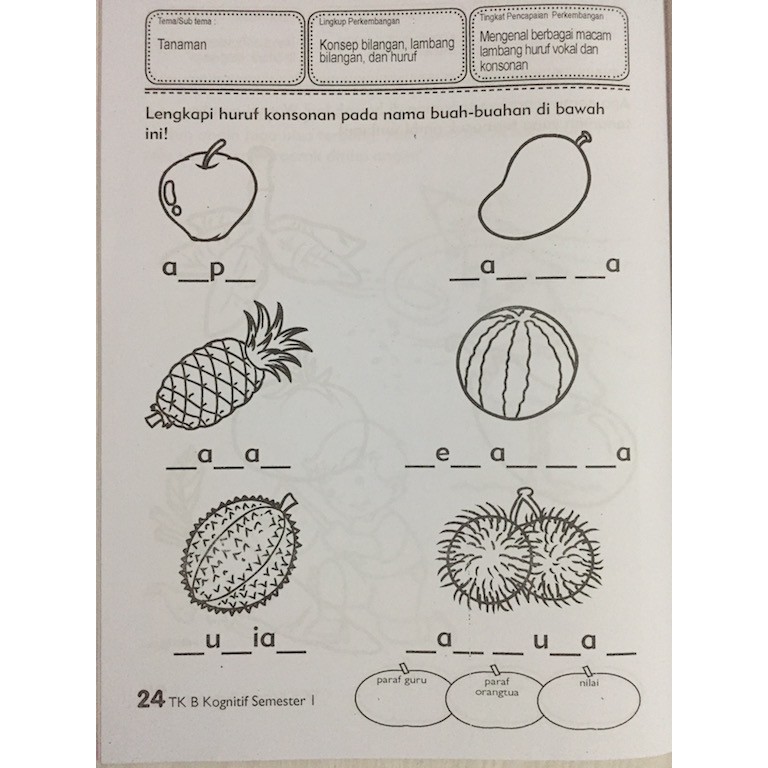 Soal Anak Tk B Semester 2 Panji