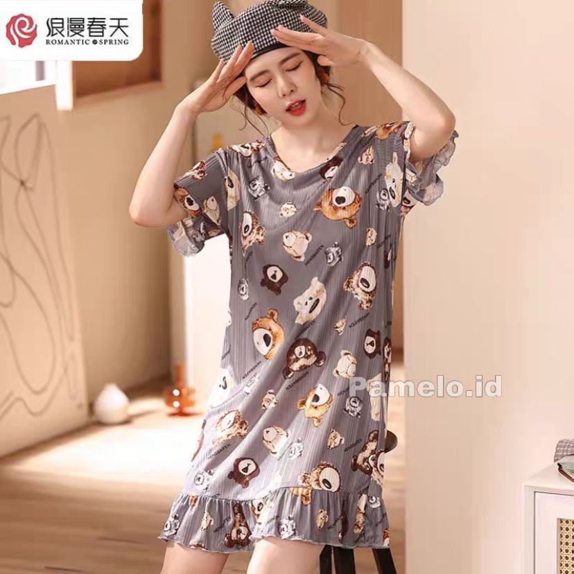 Pamelo Daster Import Tangan Panjang 50 corak Fashion Wanita Korea Style Baju Import Daster Murah Baju Tidur Import Terlaris Baju Tidur Murah