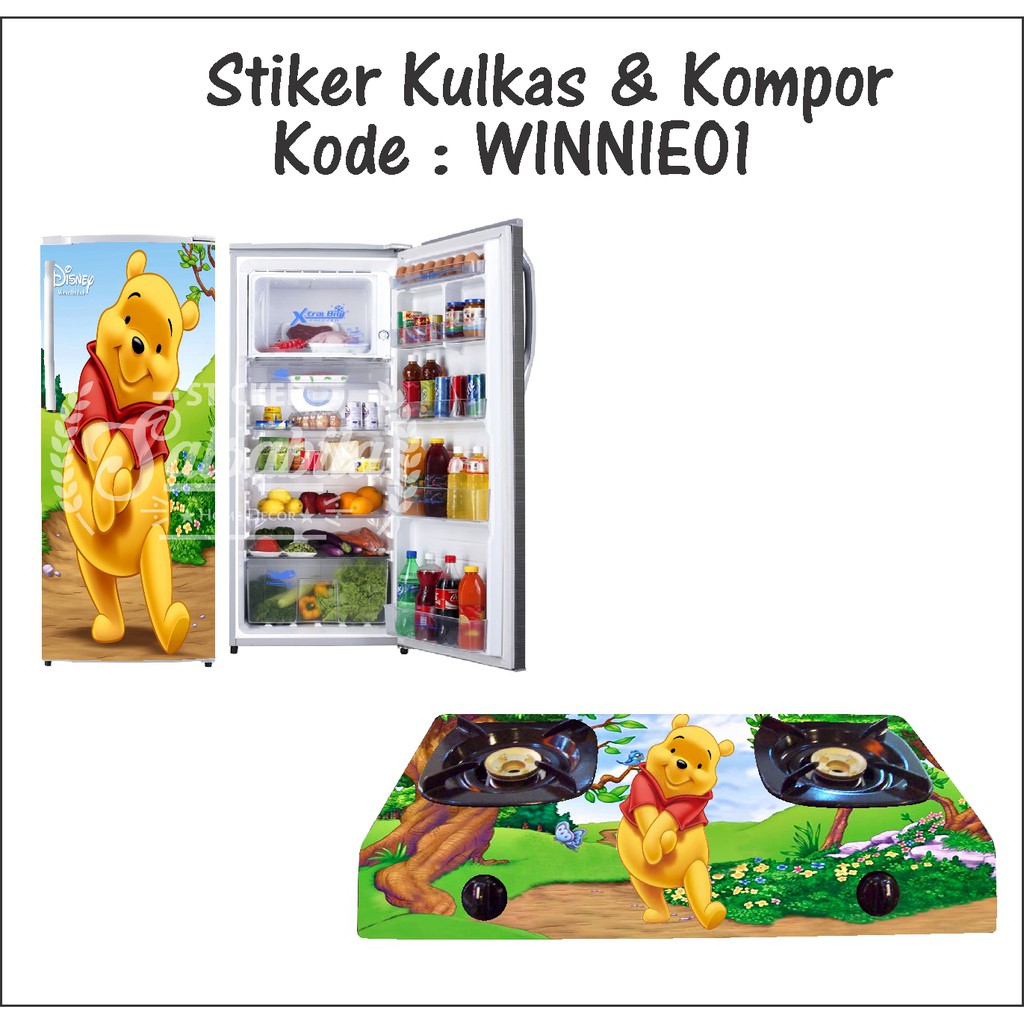  STIKER KULKAS DAN KOMPOR  WINNIE THE POOH WINNIE01 Shopee 