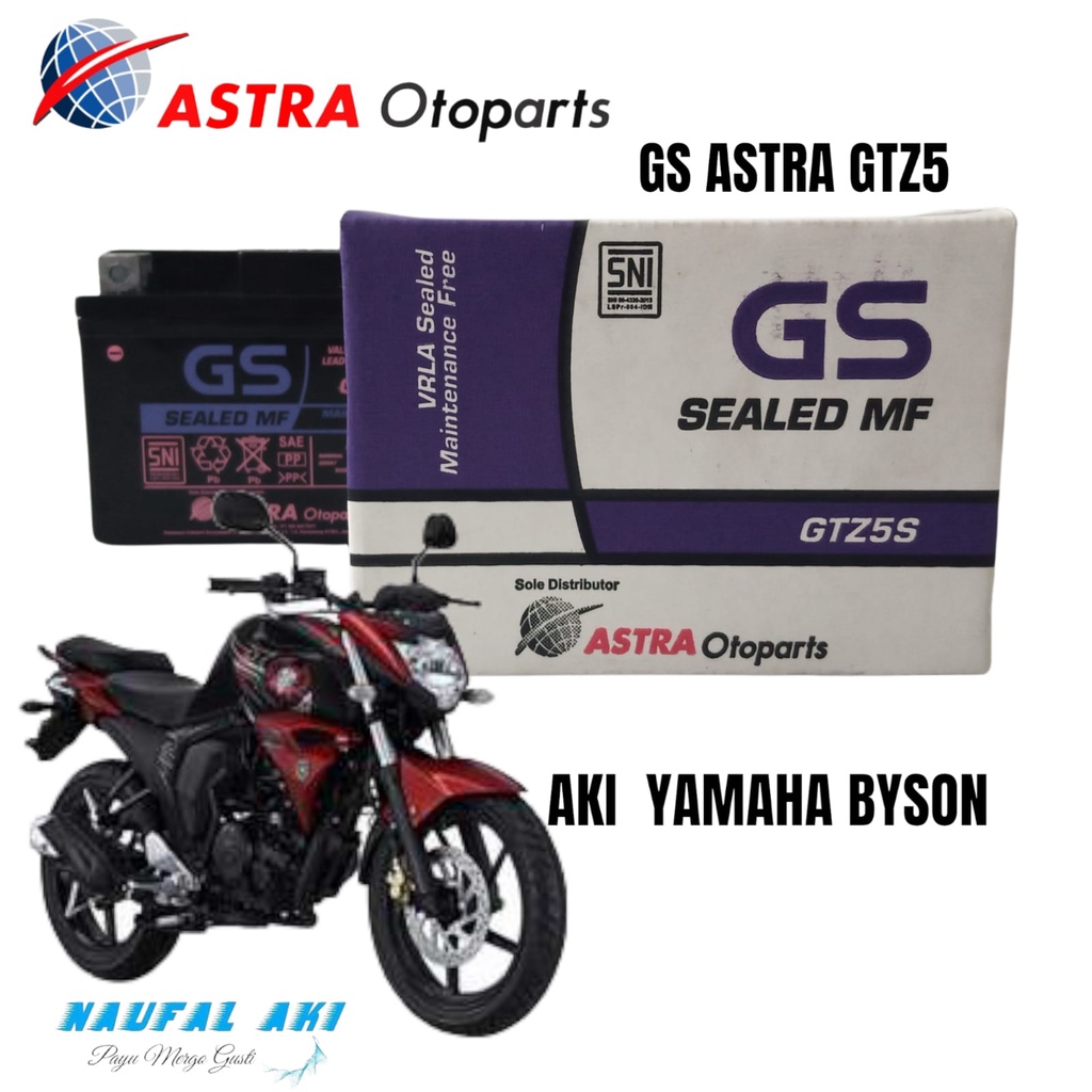 Aki Motor Yamha Byson GS ASTRA GTZ 5 Aki Kering Langsung Pasang