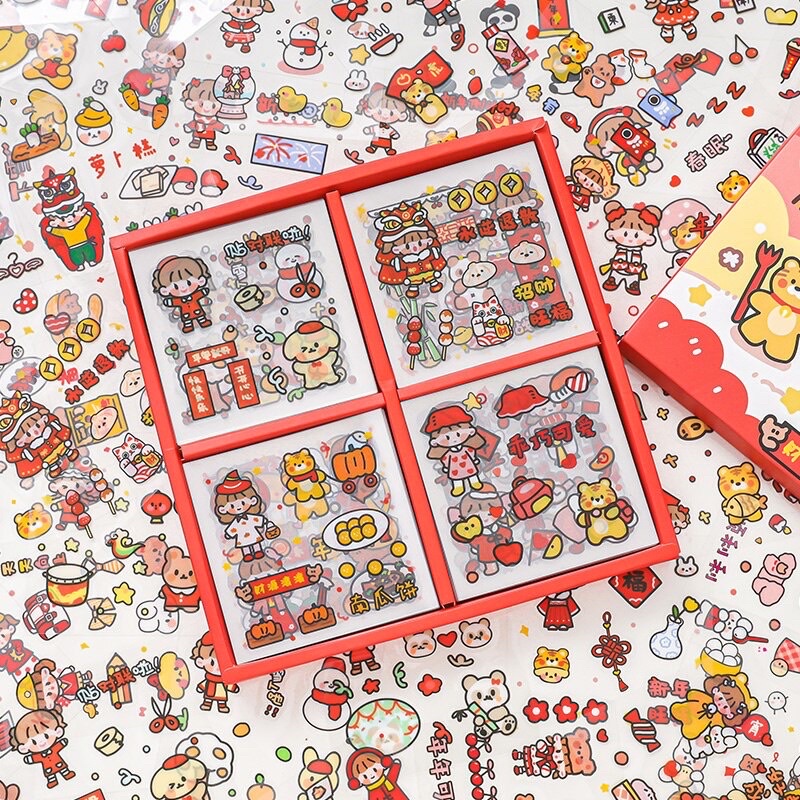 

1 Pc Cute Sticker Decorative Planner Lucu Happy New Year Tahan Air