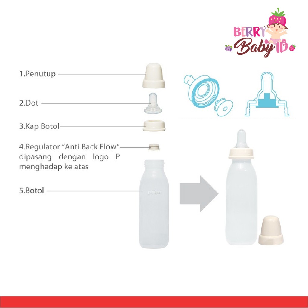 Pigeon Baby Bottle Standar Assort PP Botol Susu Bayi 240 ml BPA Free Berry Mart