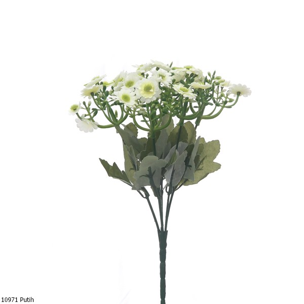 Bunga Plastik Zinnia 1097-Putih