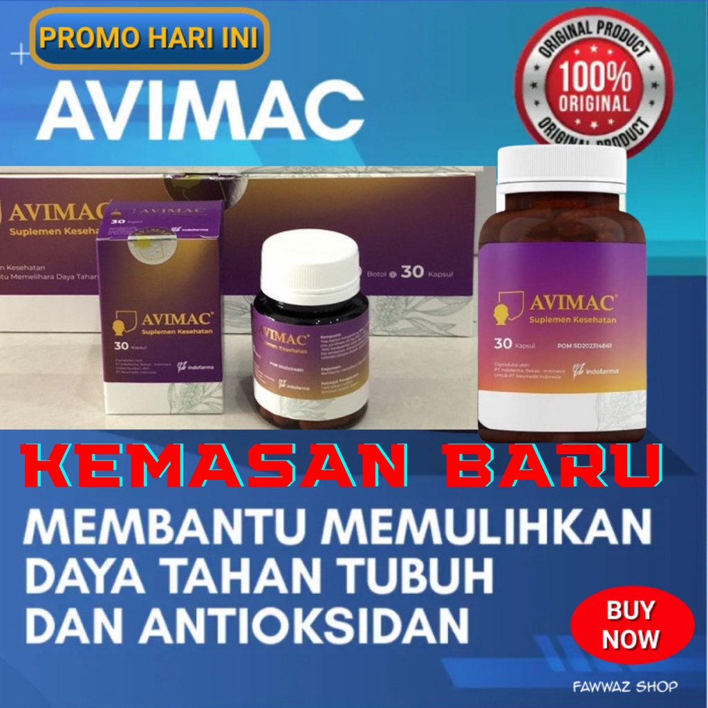 

Avimac Suplemen Penambah Daya Tahan Tubuh Obat Herbal Terpapar Penangkal Virus