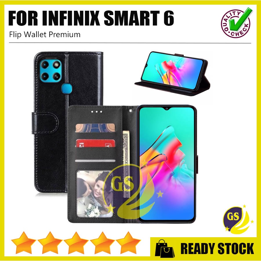 Leather Flip Cover Infinix Smart 7 Smart 6 HD Hot 11 / infinix Hot 11S NFC Note 11 Pro Note 11s Hot 30I 11 PLay Smart 6 Infinix Note 8 7 Zero 8 Wallet Case Casing Kulit Dompet