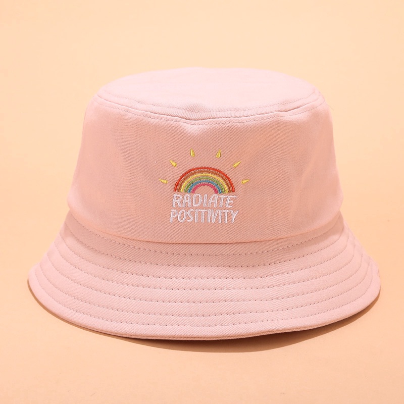 Topi Bucket Pria / Wanita Motif Bordir Untuk Musim Panas / Outdoor / Memancing / Camping