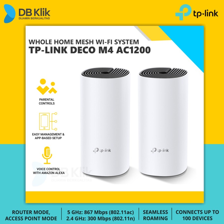 TP-LINK DECO M4 AC1200 Whole Home Mesh Wi-Fi System - DECO M4 2-PACK
