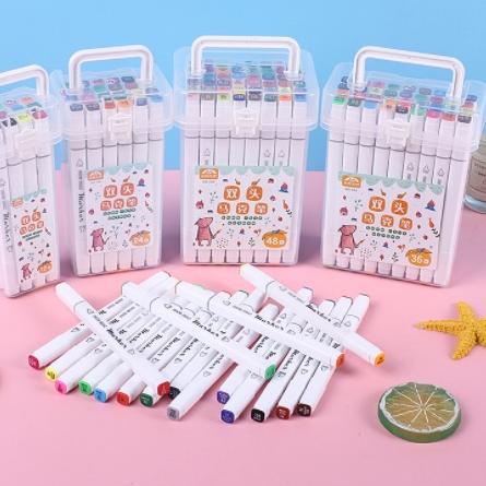 

Baru HAPPYTOYS.888 Spidol Warna Siswa Sekolah Dasar Berkepala Dua / Lukisan Pena Cat Air Seni Anak-Anak / Pena Grafiti 12 Warna 24 Warna Spidol Set