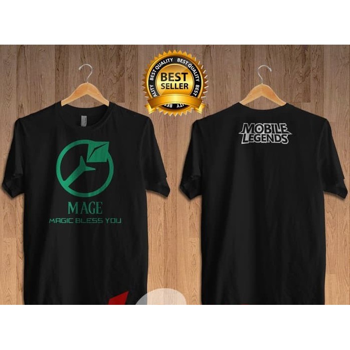 KAOS COMBED 30S MAGE MOBILE LEGEND ML DEPAN BELAKANG BAJU TSHIRT