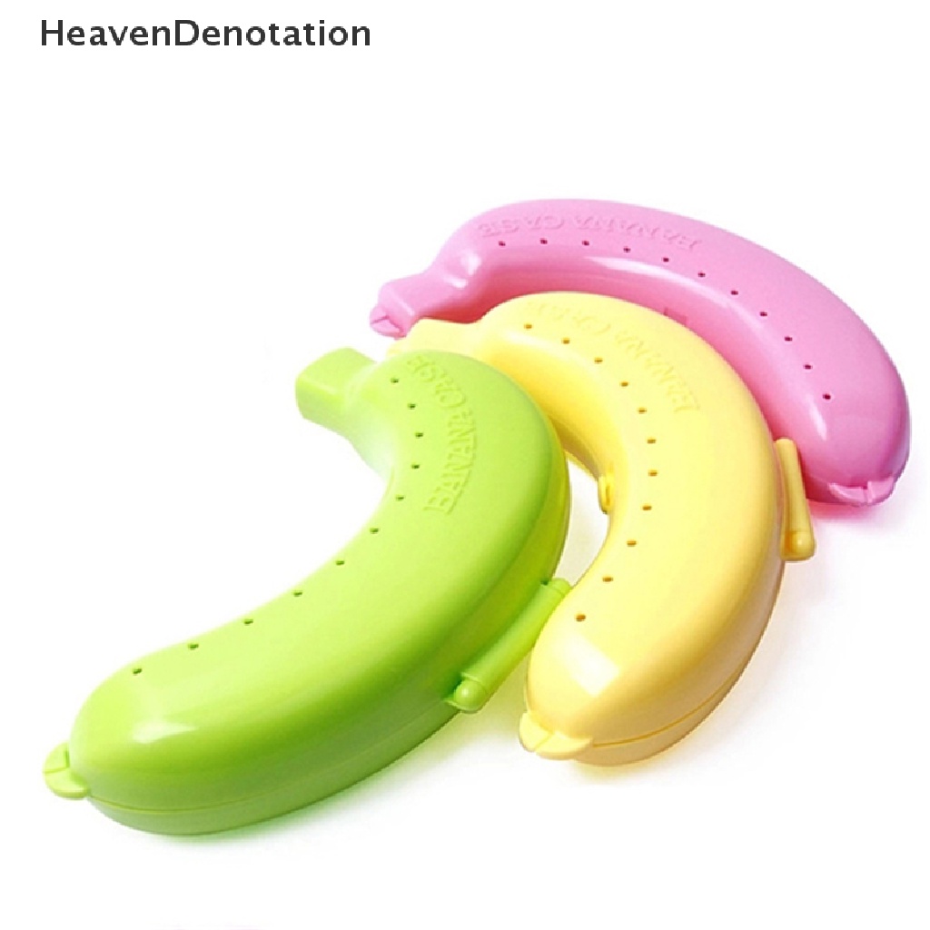 [HeavenDenotation] Cute 3 Colors Fruit Banana Protector Box Holder Case Lunch Container Storage