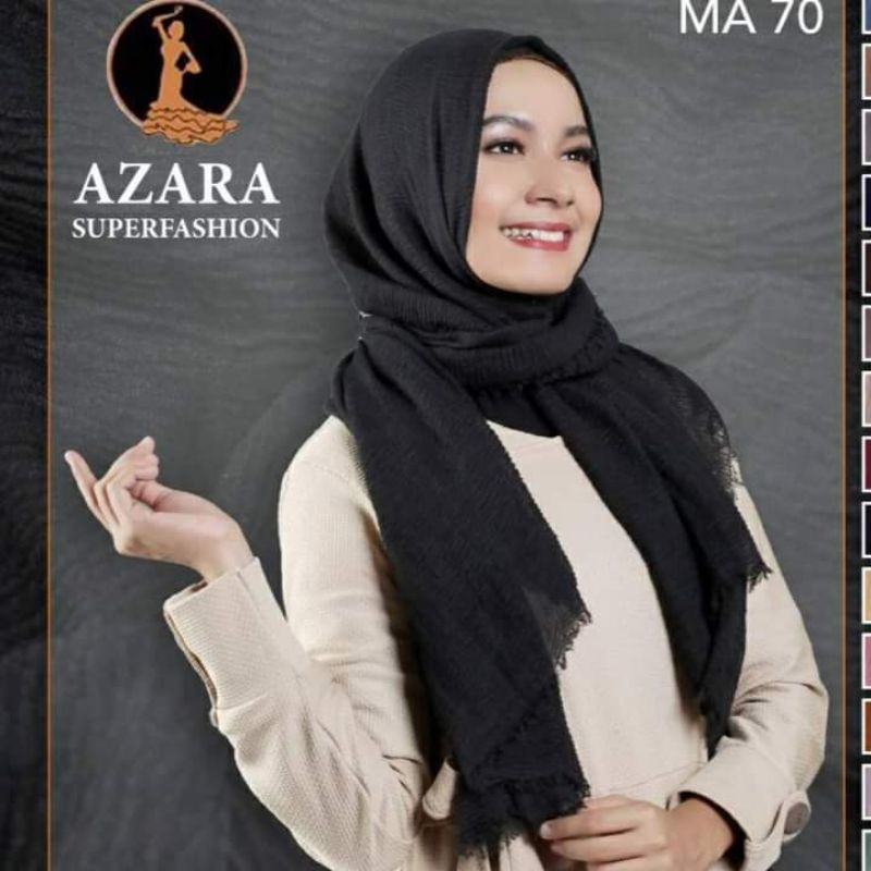 Pashmina crinkle SPECIAL  HITAM