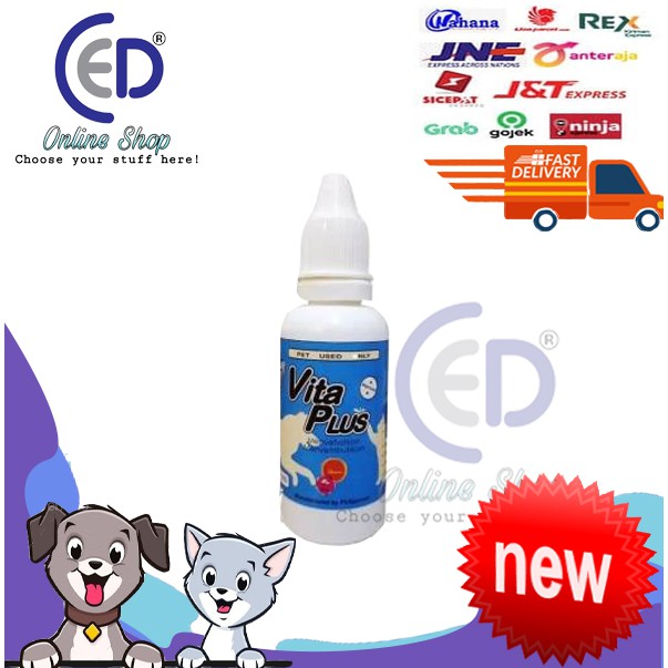 VITA PLUS 30ML VITAMIN UNTUK KUCING, ANJING, KELINCI DAN BURUNG