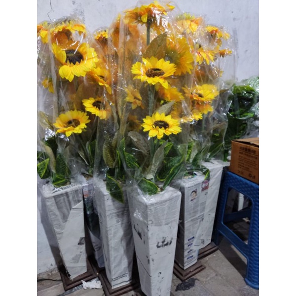 Artificial bunga matahari jumbo /pohon  matahari jumbo/bunga plastik /bunga pojok/Bunga sudut ruanga