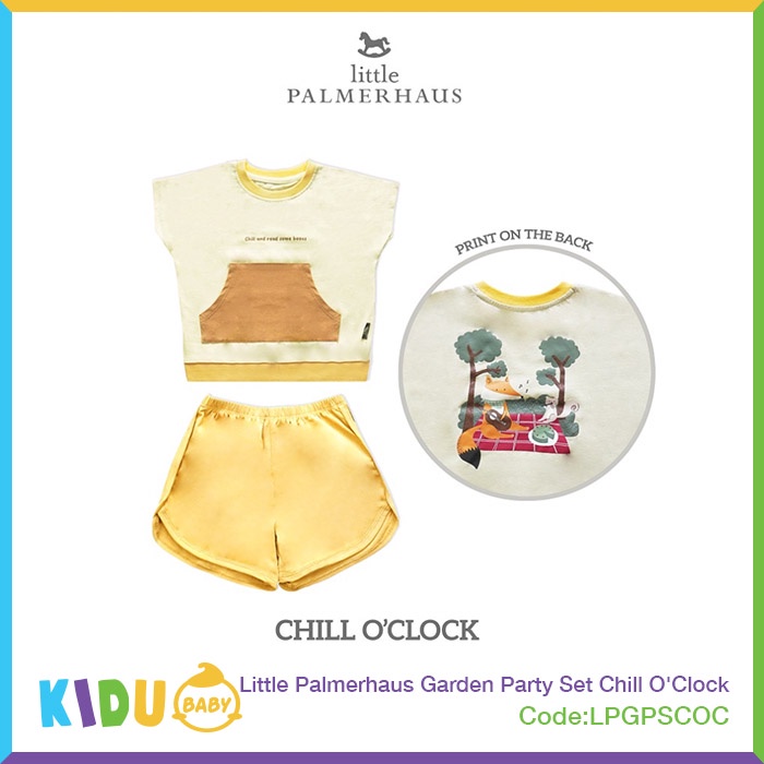 Little Palmerhaus Garden Party Set Baju Bayi Baju Anak Lengan Pendek Celana Pendek Kidu Baby
