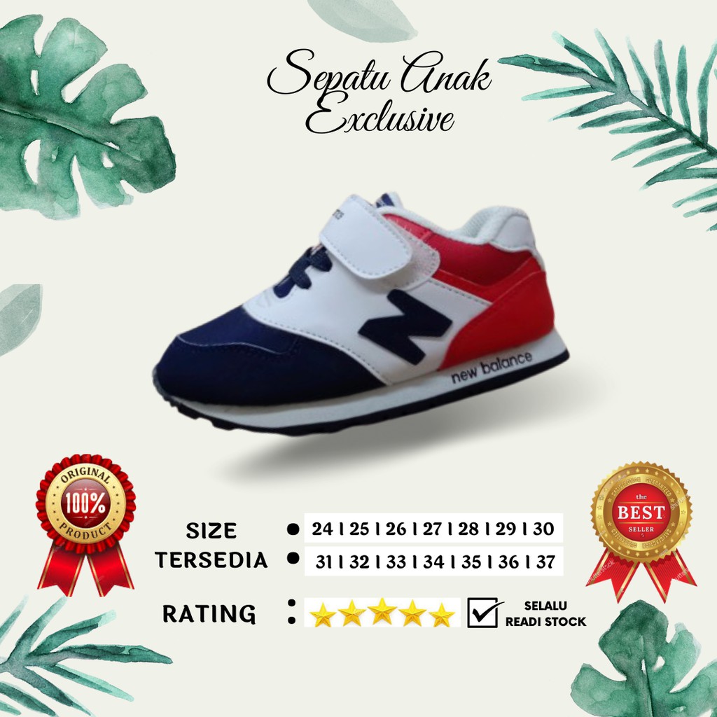 Sepatu Anak Murah Cowo Snekers Laki Laki Perempuan Cewek size 24 - 37 umur 1 2 3 4 5 6 7 Tahun NB-11