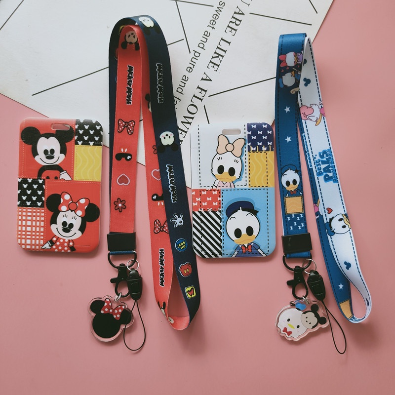(N011) NAME TAG KARAKTER  TALI GANTUNGAN AKRILIK / CARD HOLDER / TEMPAT KARTU / CARD HOLDER PHOTOCARD / TEMPAT KARTU AKSES / BISA UNTUK 2 KARTU / TALI LANYARD ID CARD HOLDER