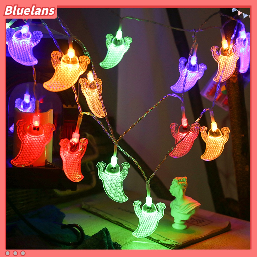 Lampu String 20 / 40 Led Bentuk Hantu Untuk Dekorasi Pesta Halloween