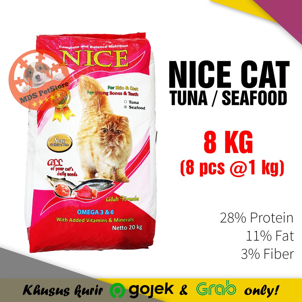 Nice Cat Food 8 Kg | makanan kucing nice catfood 8kg not 5/7 5kg