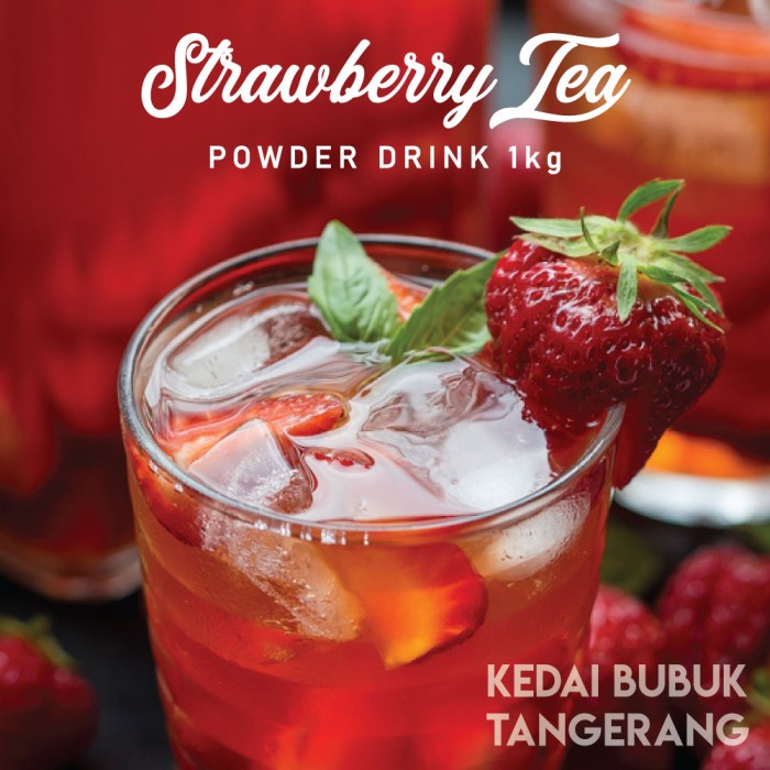 

(BISA COD) Bubuk Strawberry Tea Teh rasa Strawberry Stroberi 1kg