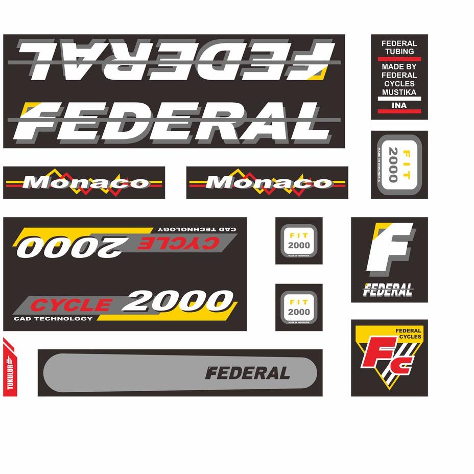 Harga Spesial.. STIKER DECAL SEPEDA FEDERAL MONACO