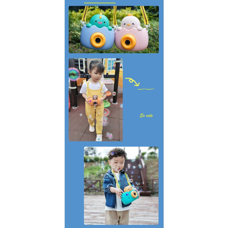 Bubble Camera Otomatis Model Hewan Kitten Pig Dog Dino Chick Bubble gun