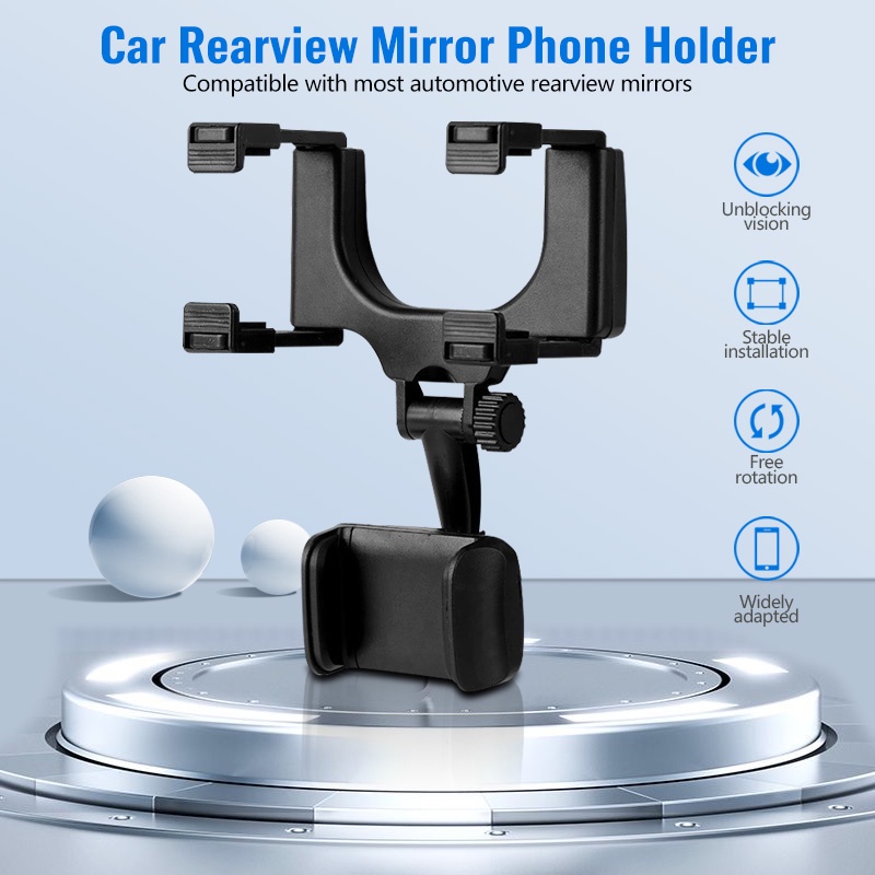 HOLDER HP MOBIL SPION 360 DERAJAT UNIVERSAL / CAR HOLDER MIRROR / HOLDER HANDPHONE KACA SPION MOBIL GPS DASHBOARD