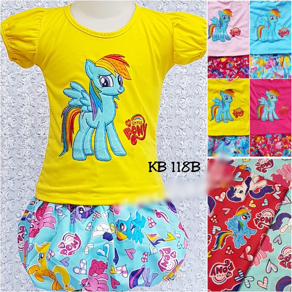 Setelan 1-6 Tahun Set Baju Rok Balon Anak Bayi Perempuan | Kaos Atasan Dan Rok Pendek Anak Cewek