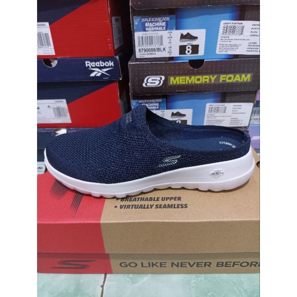 SKECHERS 124714/NVY Sepatu Sendal Original Wanita Navy