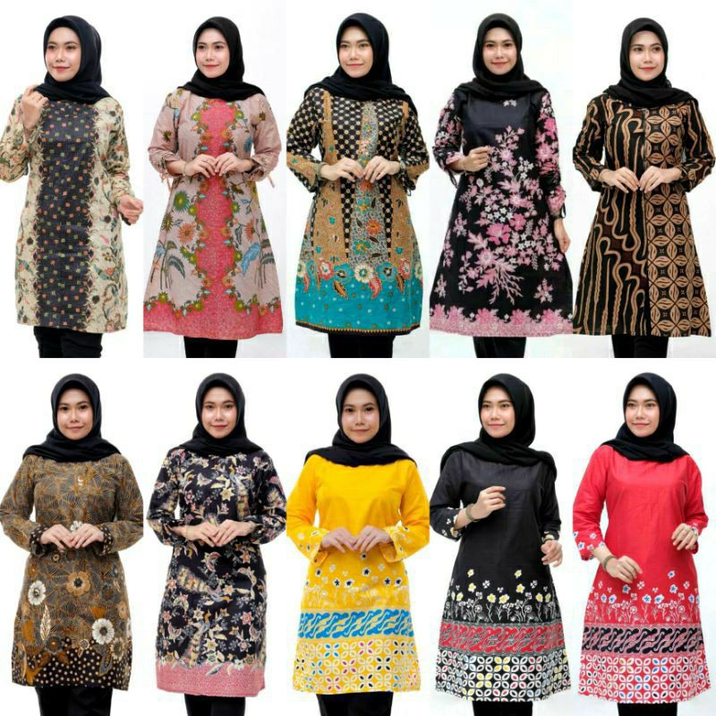 Terlaris BATIK TUNIK TERMURAH TOP 1 DI SHOPEE ORIGINAL NO KW