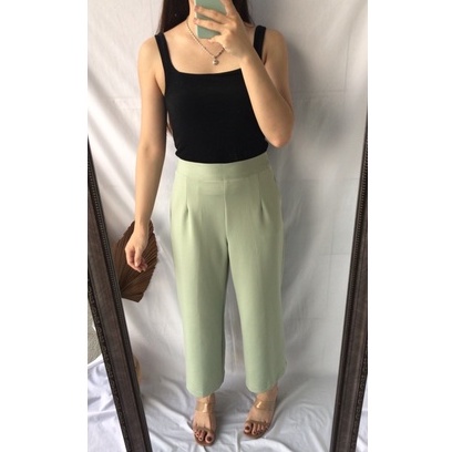 MOSSA CULLOTE PANTS - Celana Kulot Wanita / Celana Kantor / Celana Formal / Celana Panjang Wanita-MINT