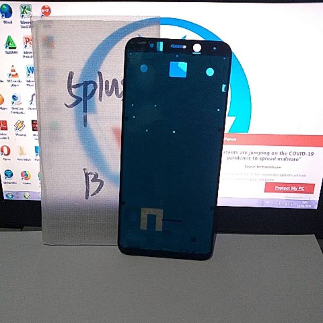 FRAME BAZEL TATAKAN LCD XIAOMI 5 PLUS TULANG TENGAH FRAME REDMI 5+ BLACK WHITE