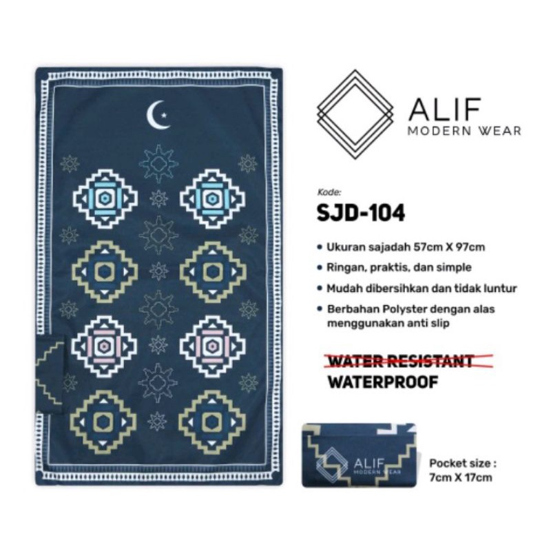 ALIF Sajadah Sholat / Sajadah Mini Travel / Sajadah Motif / Sajadah dewasa / Sajadah Alif Motif