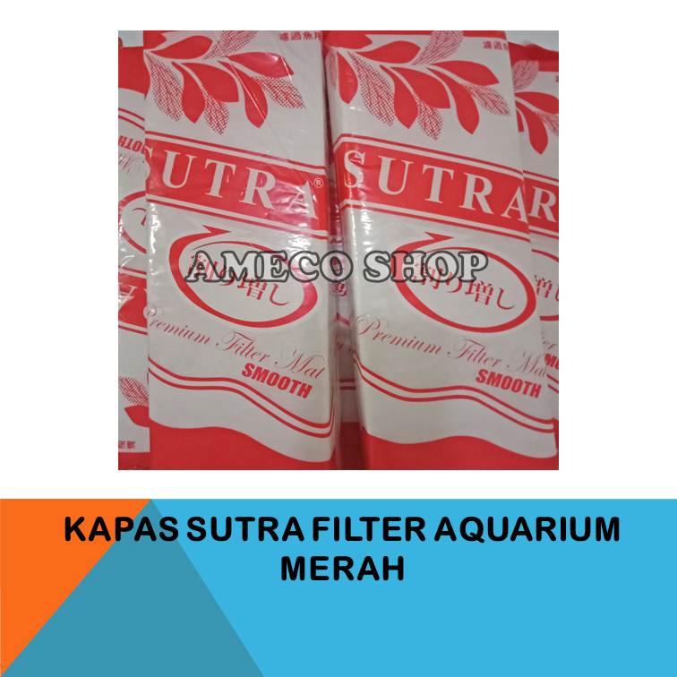 SUTRA Kapas Filter Kapas Aquarium Kapas Dacron Kapas Busa Putih 2 Lapis Merah