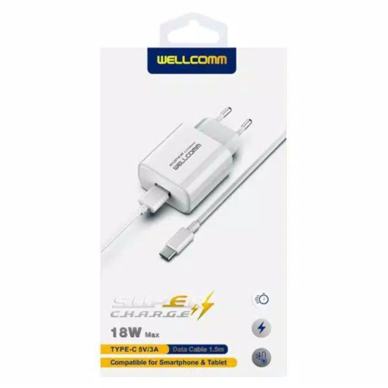 Charger HP Fast Charger WELLCOMM Original Garansi Resmi