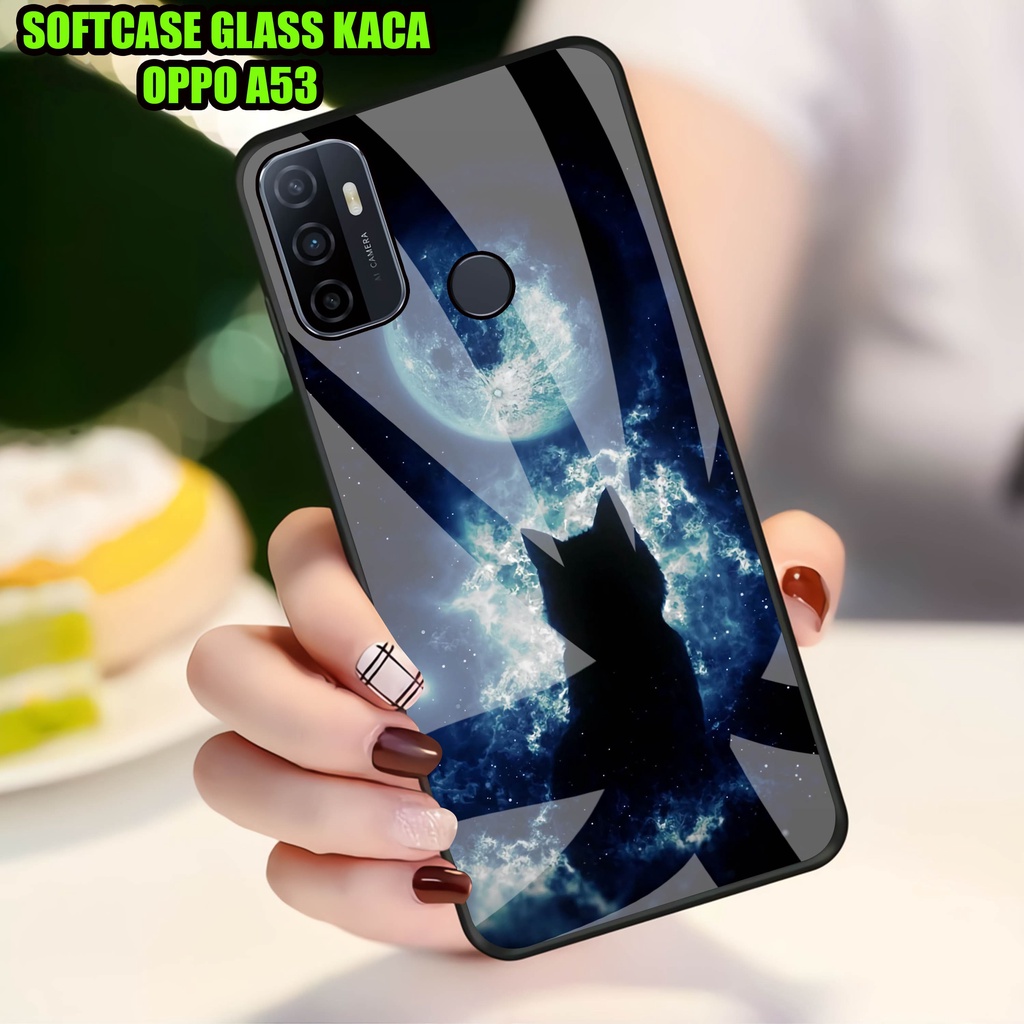 Softcase Glass Kaca OPPO A53]- Case Hp Pelindung Handphone OPPO A53] [ A35]