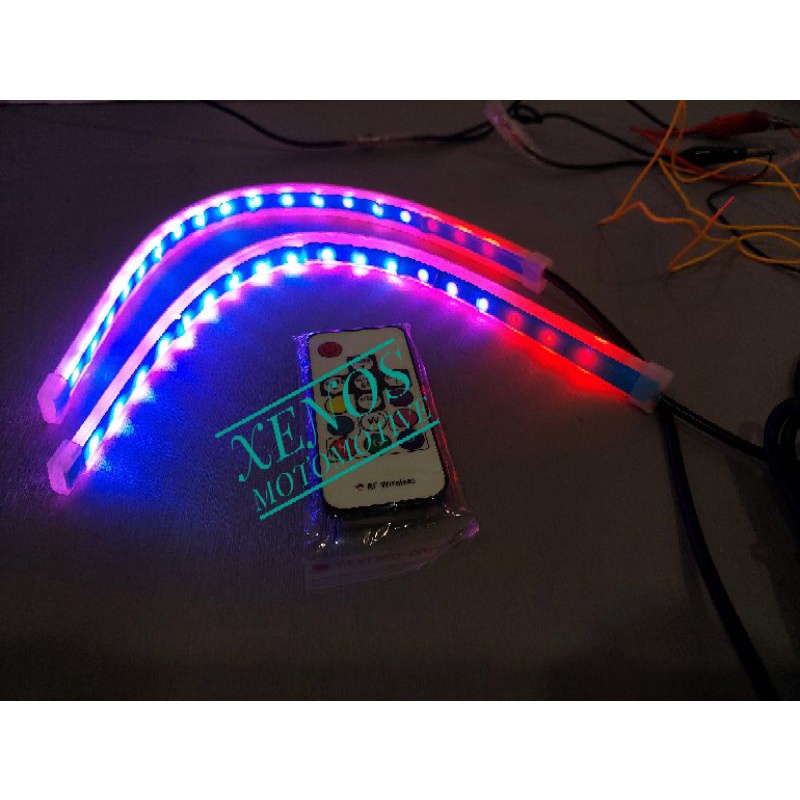 LAMPU ALIS REMOT 8 WARNA RUNNING LAMPU SIEN RUNNING